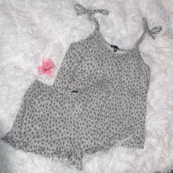 TART Collection intimates pajama set animal print tie tank and shorts - Picture 1 of 7